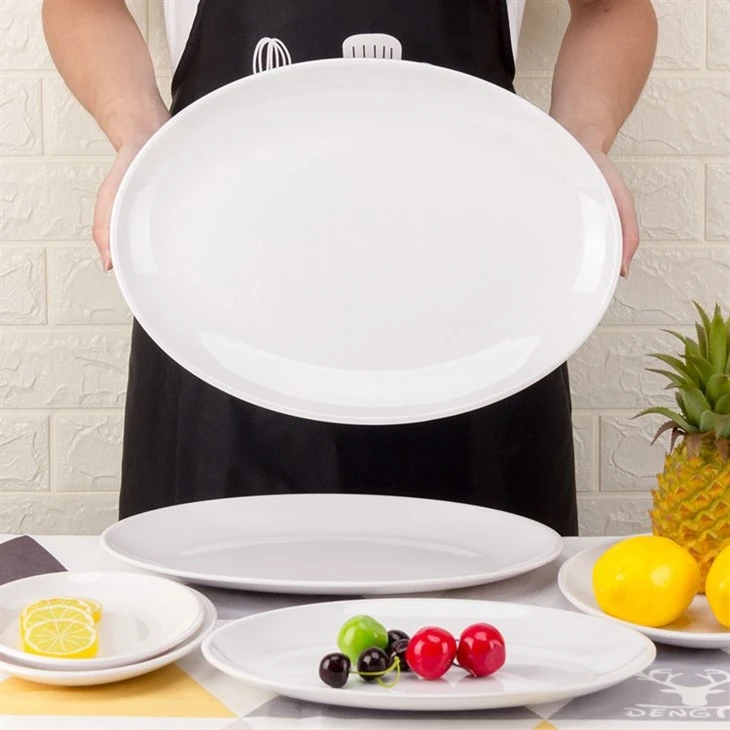 white melamine dinner plates-2